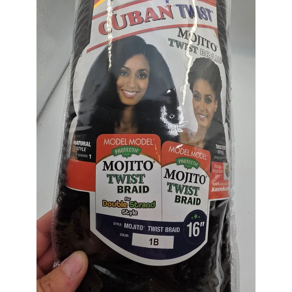 Model Model Cuban Twist Mojito Twist Braid 16 Inch Hair Extensions Color 1B k4
